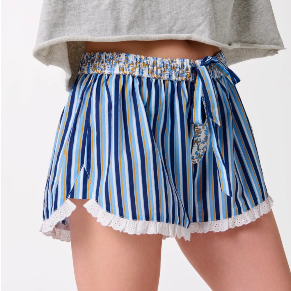 Shiraleah Striped Boxer Short, Blue Size M